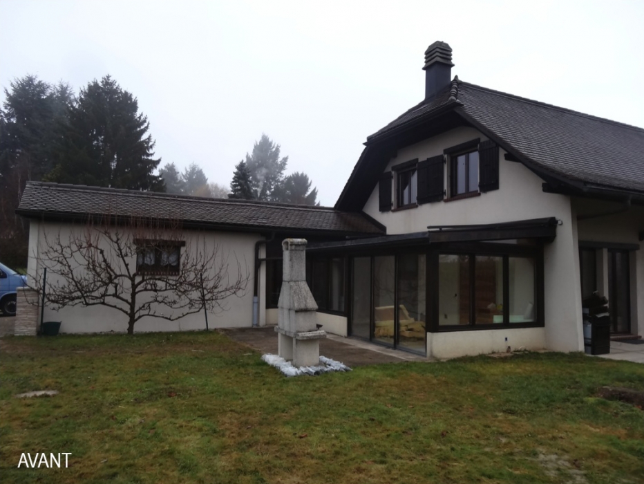 Hausrenovierung ökologische Sanierung Architektenhaus ökologisches Haus umweltfreundliches Zuhause Öko-Haus grüne Architektur umweltfreundliche Architektur Holzhaus gesundes Zuhause nachhaltige Architektur zeitgenössische Architektur moderne Architektur Architekturbüro Architektin Freiburg Architektin Bulle Architektin Romont Umbau und Sanierung